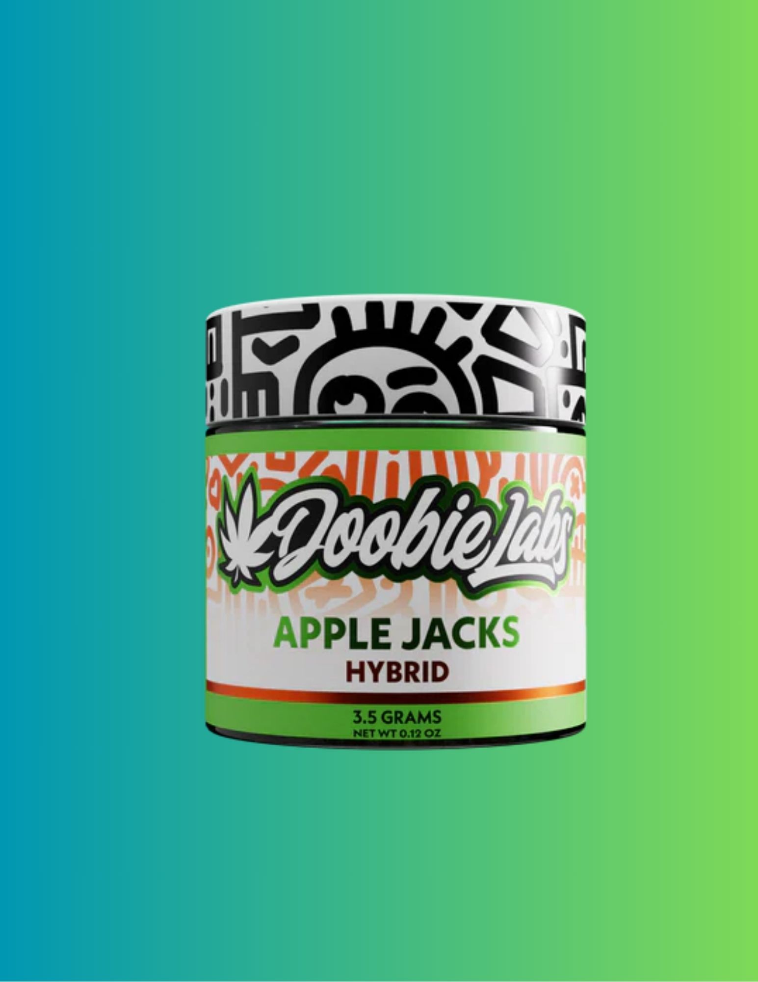 Photograph of product: Doobie Labs | 3.5g Flower Jar | Apple Jacks