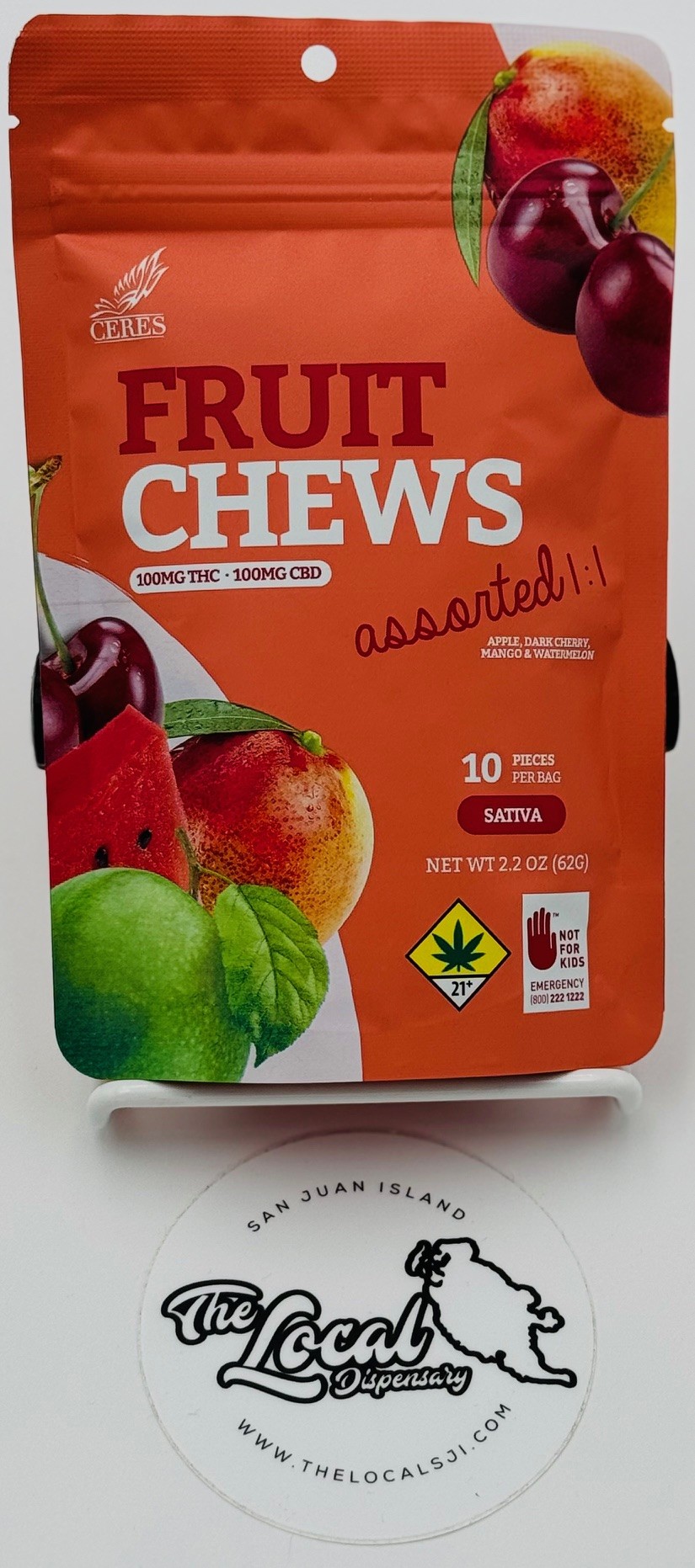Photograph of product: Assorted 1:1 Fruit Chews - Oui'd 10pk