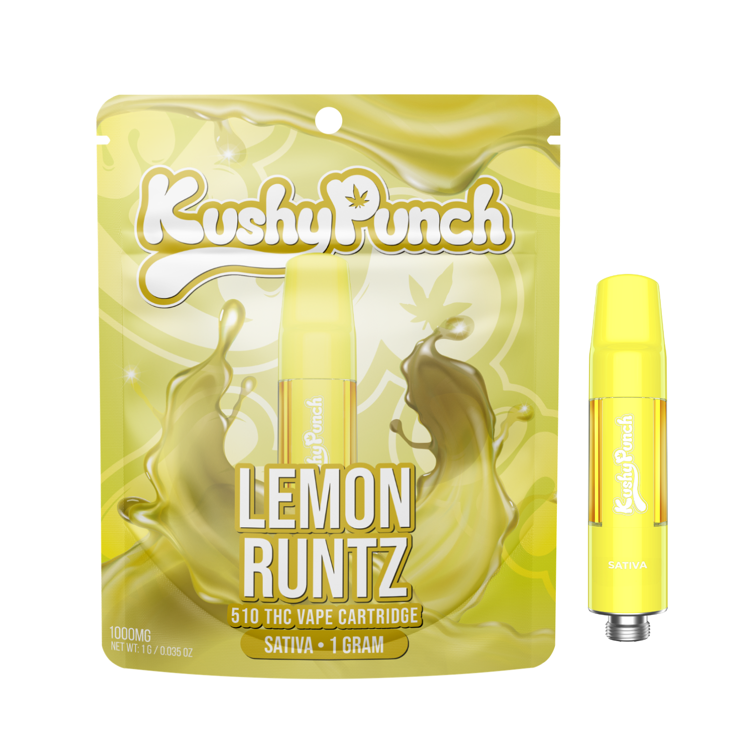 Photograph of product: Kushy Punch Lemon Runtz Cartridge Rec