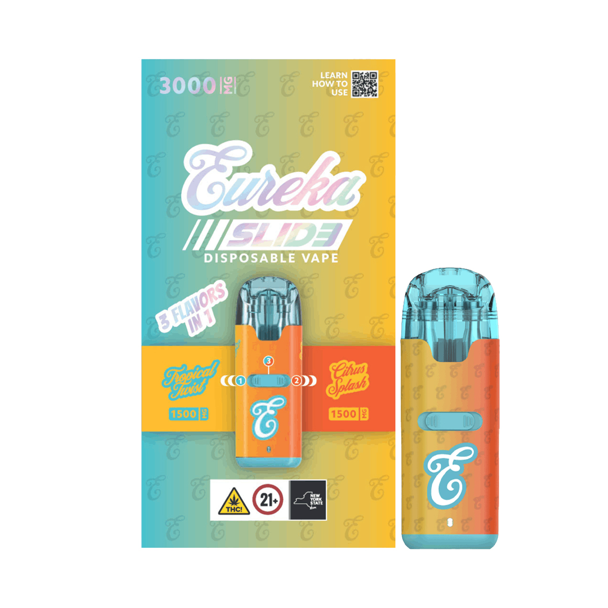 Photograph of product: Eureka | Tropical Twist & Citrus Splash | Disposable 3-in-1 Vape | 3g