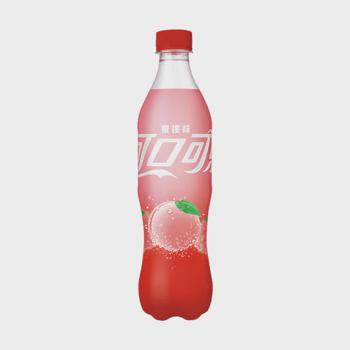 Photograph of product: Unmedicated Snacks/Drinks - Coca Cola Peach 500ml (China)
