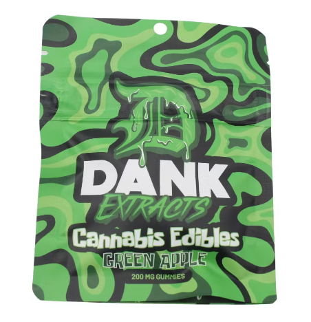 Photograph of product: DANK: Green Apple 200MG Gummies
