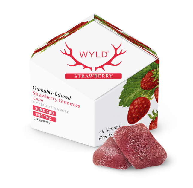 Photograph of product: Wyld Strawberry Gummies CBD:THC 20:1