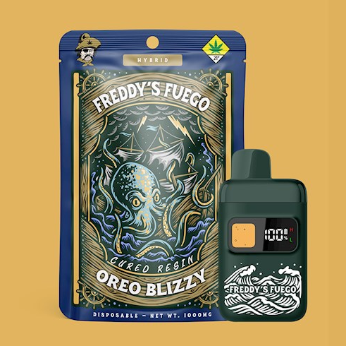 Photograph of product: Freddy Fuego - Oreo Blizzy - Cured Resin Disposable