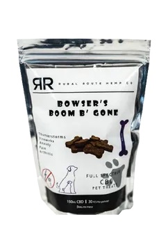 Photograph of product: Bowser's Boom B' Gone Pet Treats - Rural Route Hemp CO - 150mg CBD