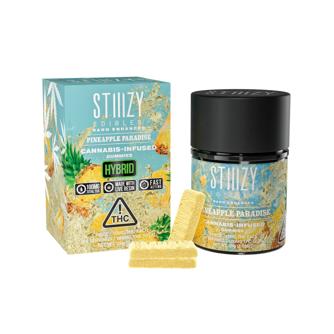 Photograph of product: STIIIZY Pineapple Paradise Gummies 10mg 10pk