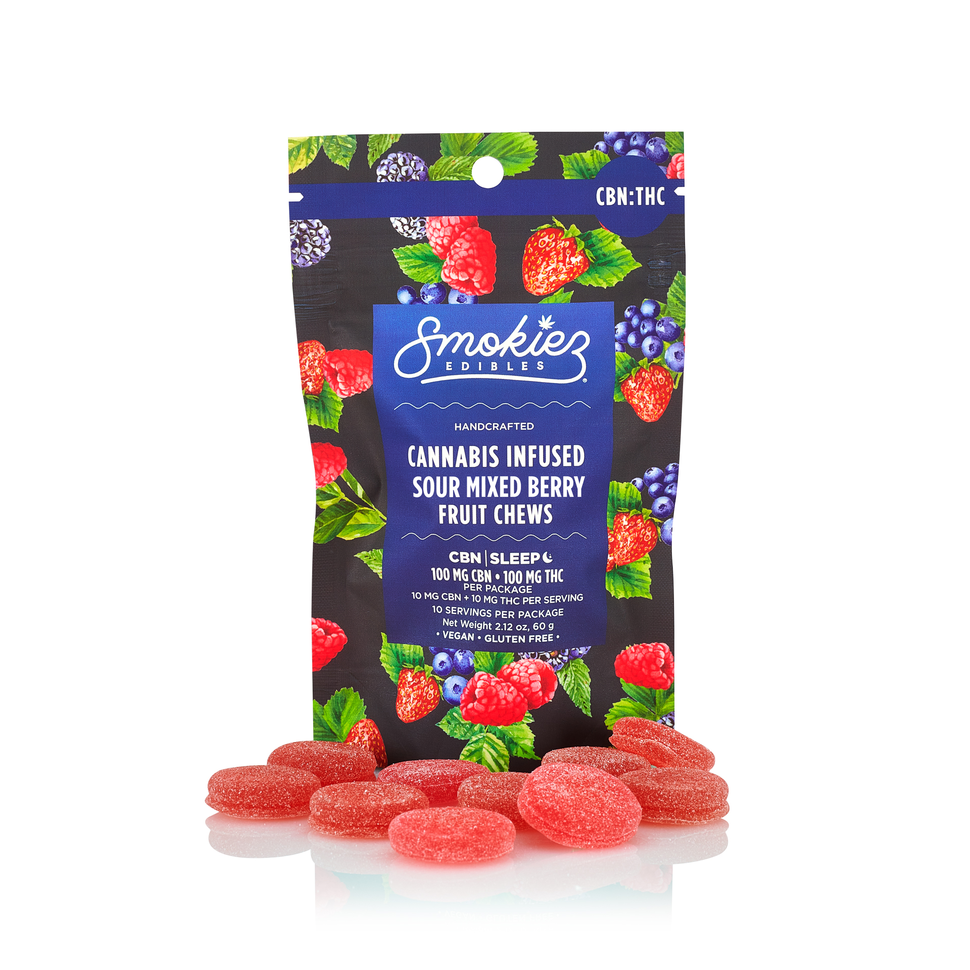 Photograph of product: Sour Mixed Berry | 1:1 TH-oui:CBN | 10 x 10mg