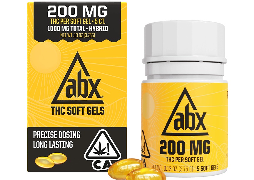 Photograph of product: AbsoluteXtracts | 200mg Thc Softgel 5-Count | 1000mg