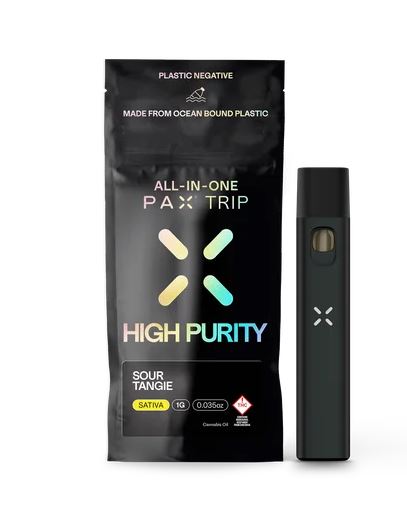 Photograph of product: PAX Sour Tangie Oui'd High Purity Trip All-in-One 1000mg