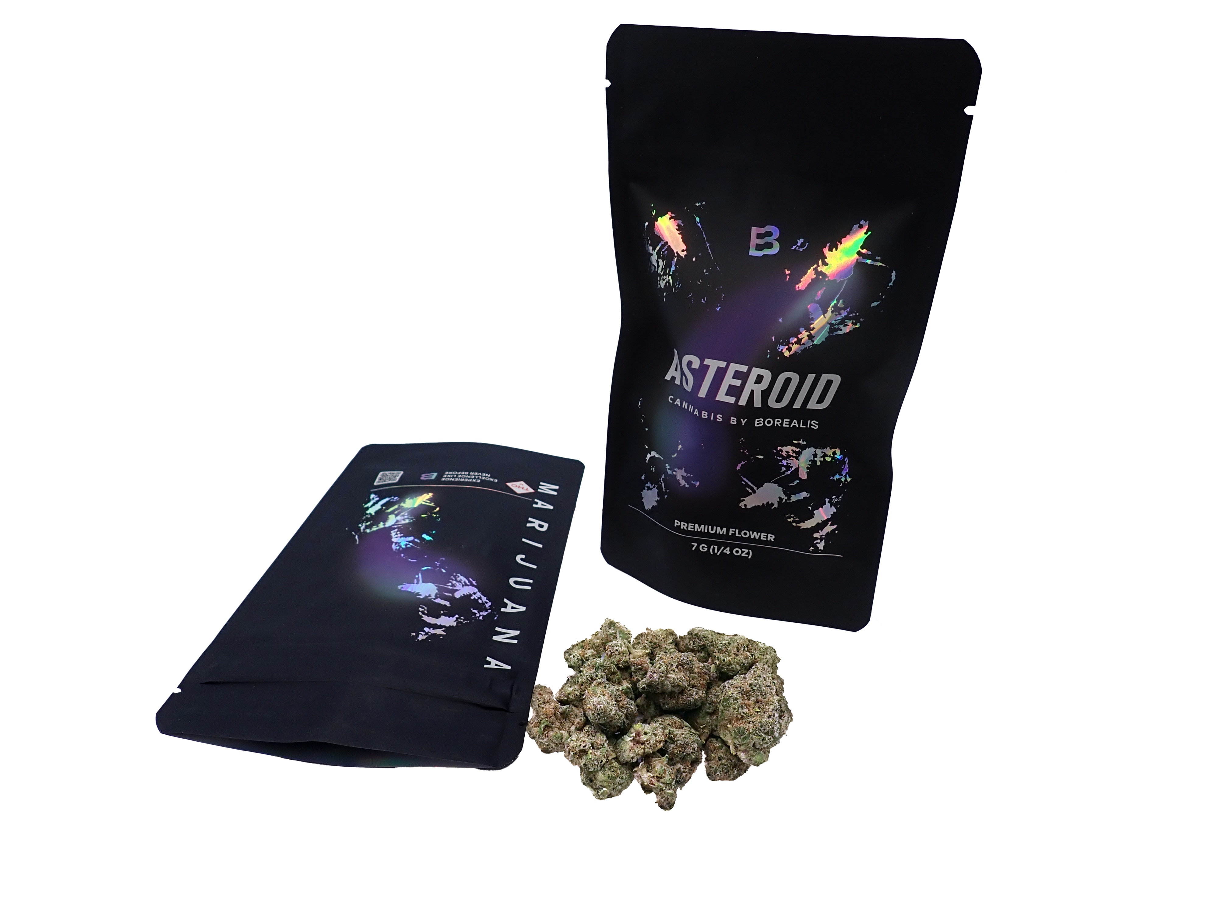 Photograph of product: Mercy 1 (H) - Asteroid Oui'd - Assorted Buds Pre-Packaged T2 - 28g