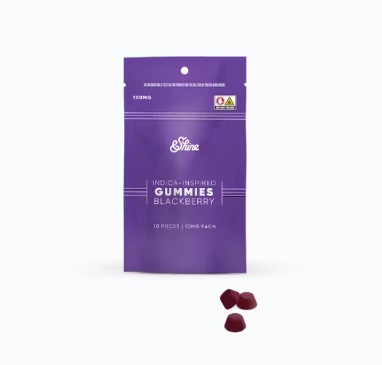Photograph of product: &Shine - Blackberry - 10pk/100mg -  Edibles