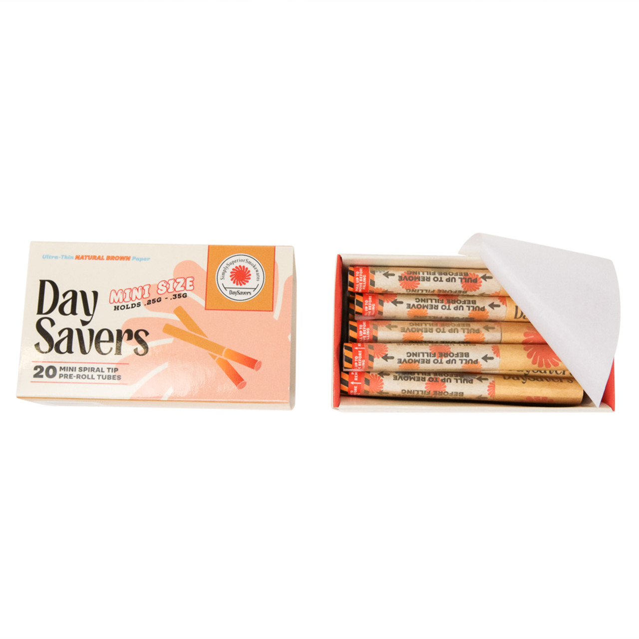 Photograph of product: DaySavers | Natural Mini Tubes | 20pk