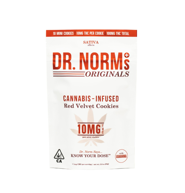Photograph of product: Dr. Norm's Red Velvet Cookies (10x10mg) 100mg