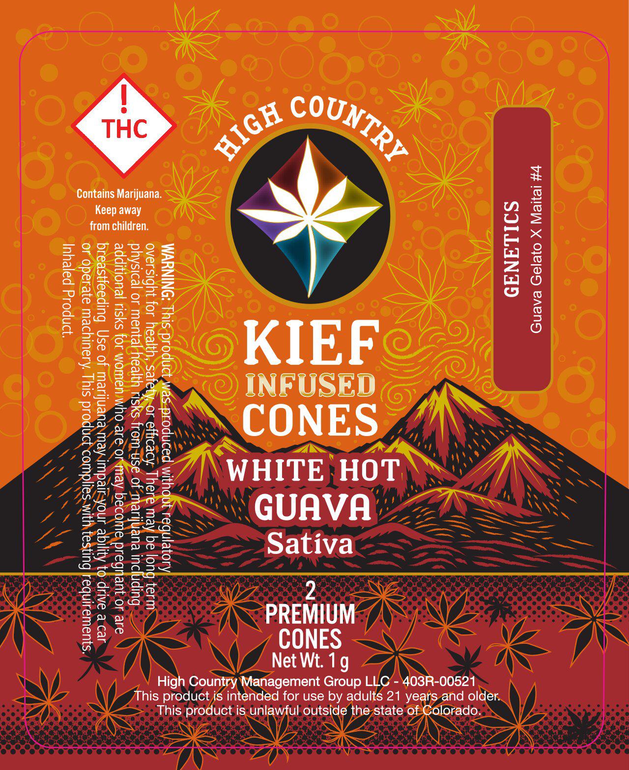 Photograph of product: 2-Pack Kief | High Country Cones (Oui'd) - | White Hot Guava