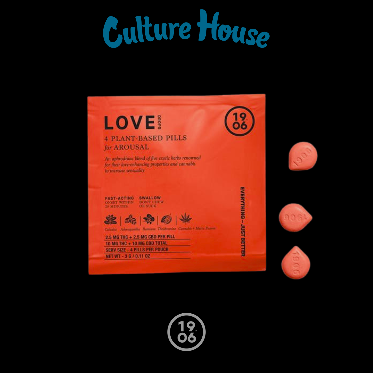 Photograph of product: Love | Tablets | 4 Pack | Pouch