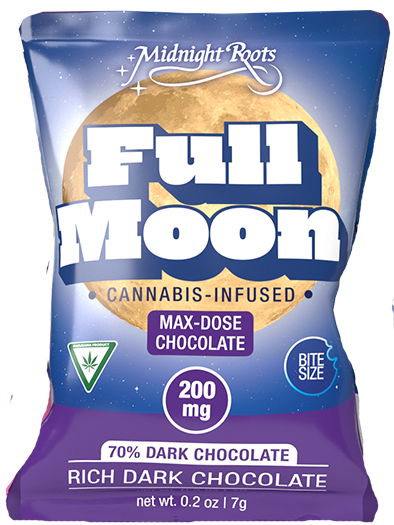 Photograph of product: Rich Dark Chocolate | Max Dose 200MG | Full Moon | Midnight Roots