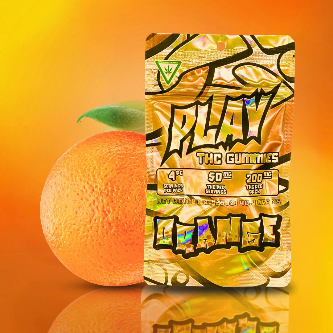 Photograph of product: Orange Gummies 200mg (4pk)