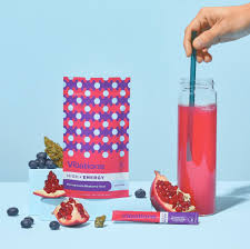 Photograph of product: Beverage - Vibations - Blueberry Pomegranate Drink Mix - 100mg (10pk)