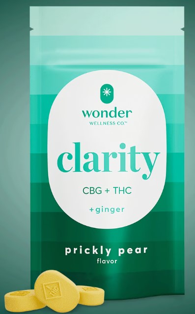 Photograph of product: 20ct/5mg Clarity Sweet Troches [1:1 TH-oui:CBG] (Prickly Pear)