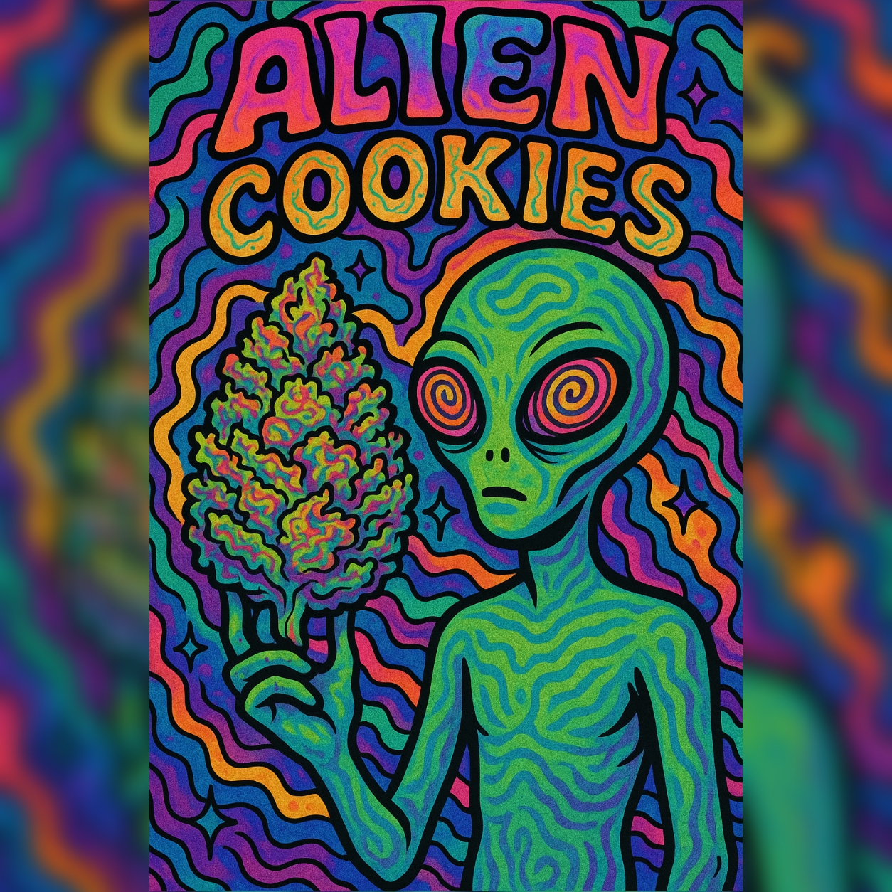 Photograph of product: AllStar Herb - Alien Cookies Flower - 3.5g