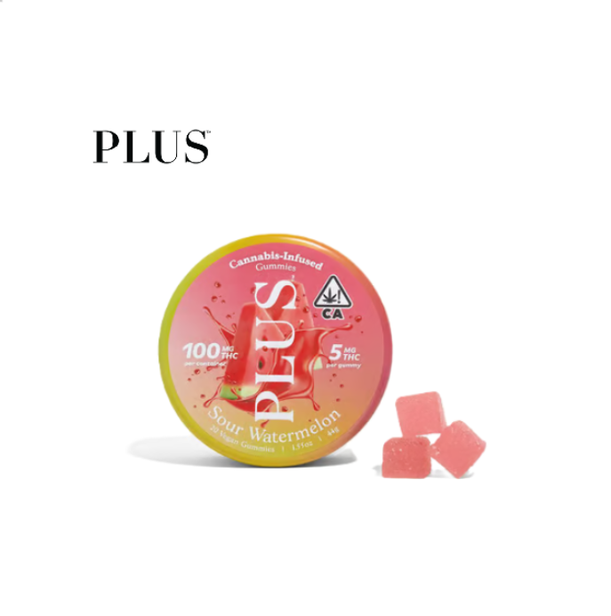 Photograph of product: SOUR WATERMELON 100MG 20 PACK GUMMIES