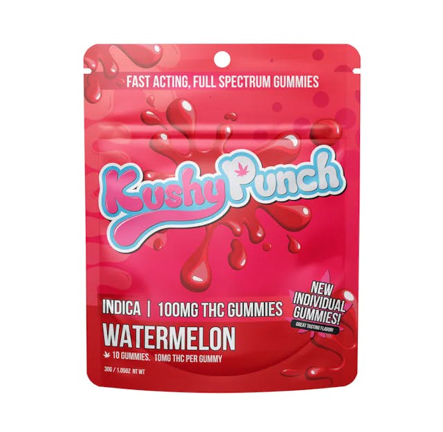Photograph of product: Kushy Punch Individual Gummies | Watermelon - 