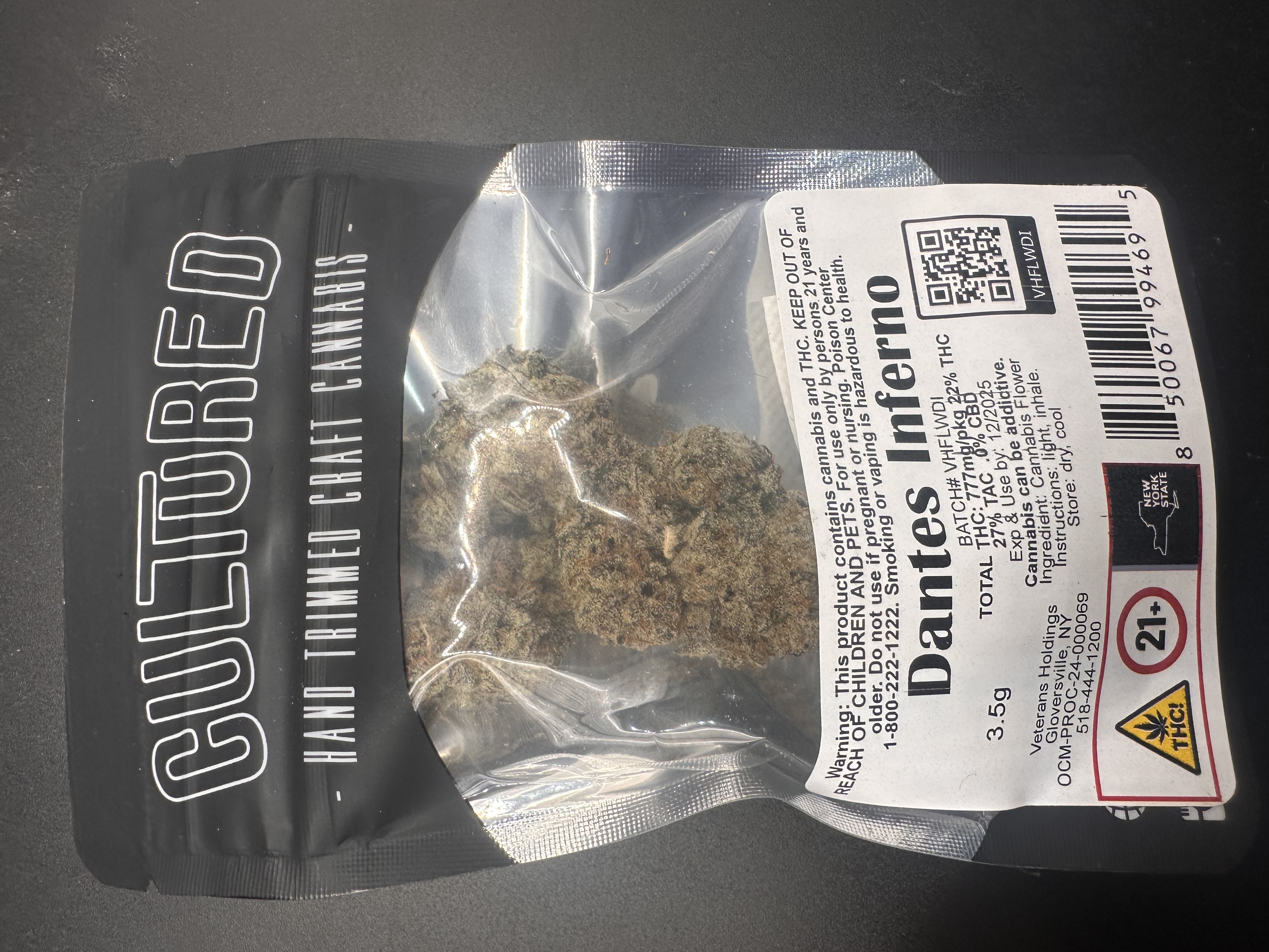 Photograph of Product: Cultured - Dantes Inferno - 3.5g