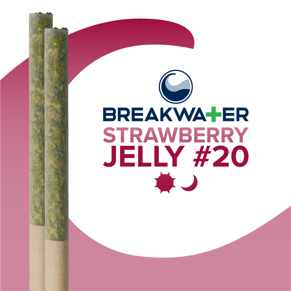 Photograph of product: Strawberry Jelly #20 Premium Rolled Joints (2pk)