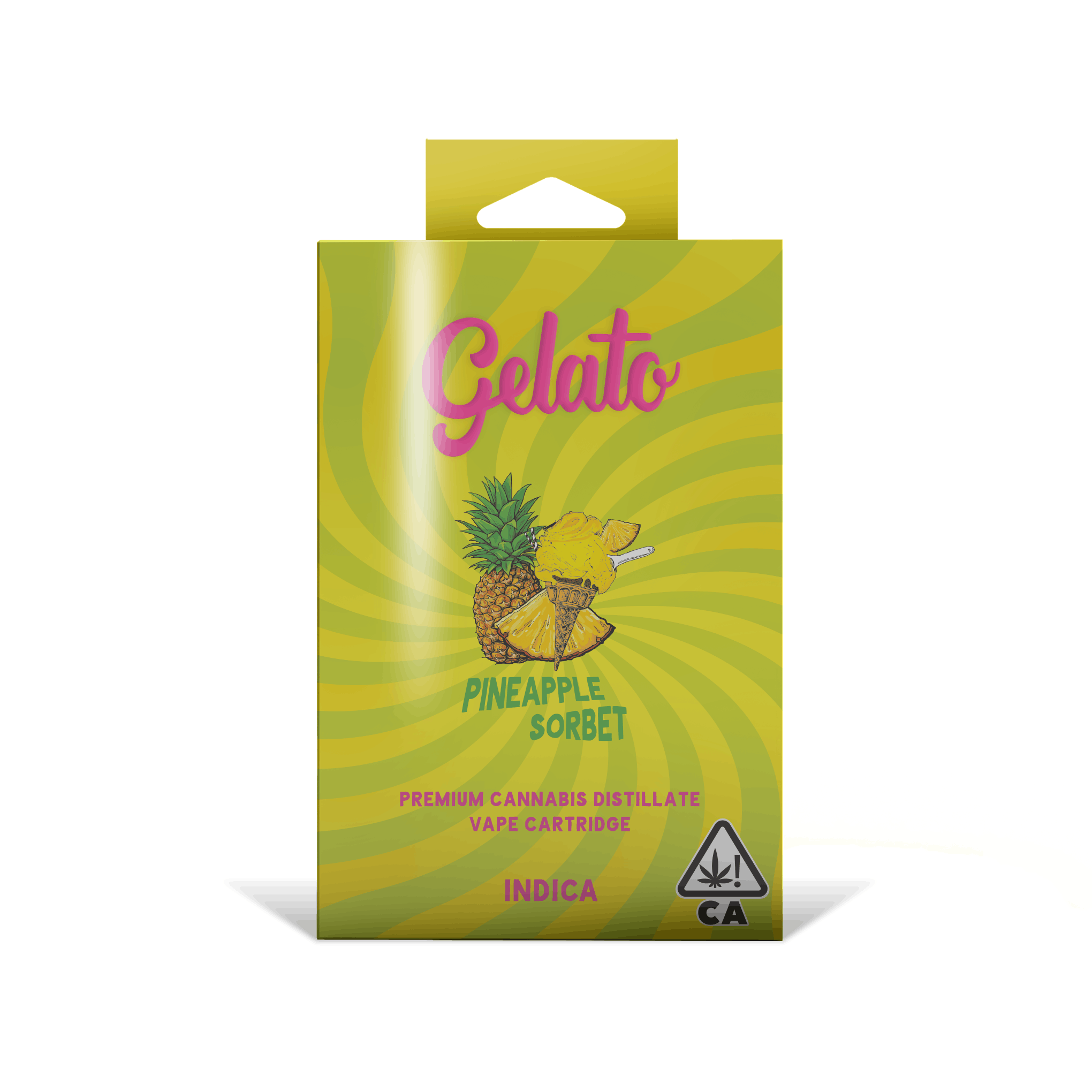 Photograph of product: Gelato - Pineapple Sorbet - Flavors - Cartridge - - Oui'd