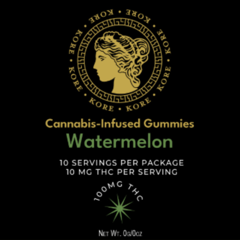 Photograph of product: Kore | Gummies | Watermelon | 10pk/100mg