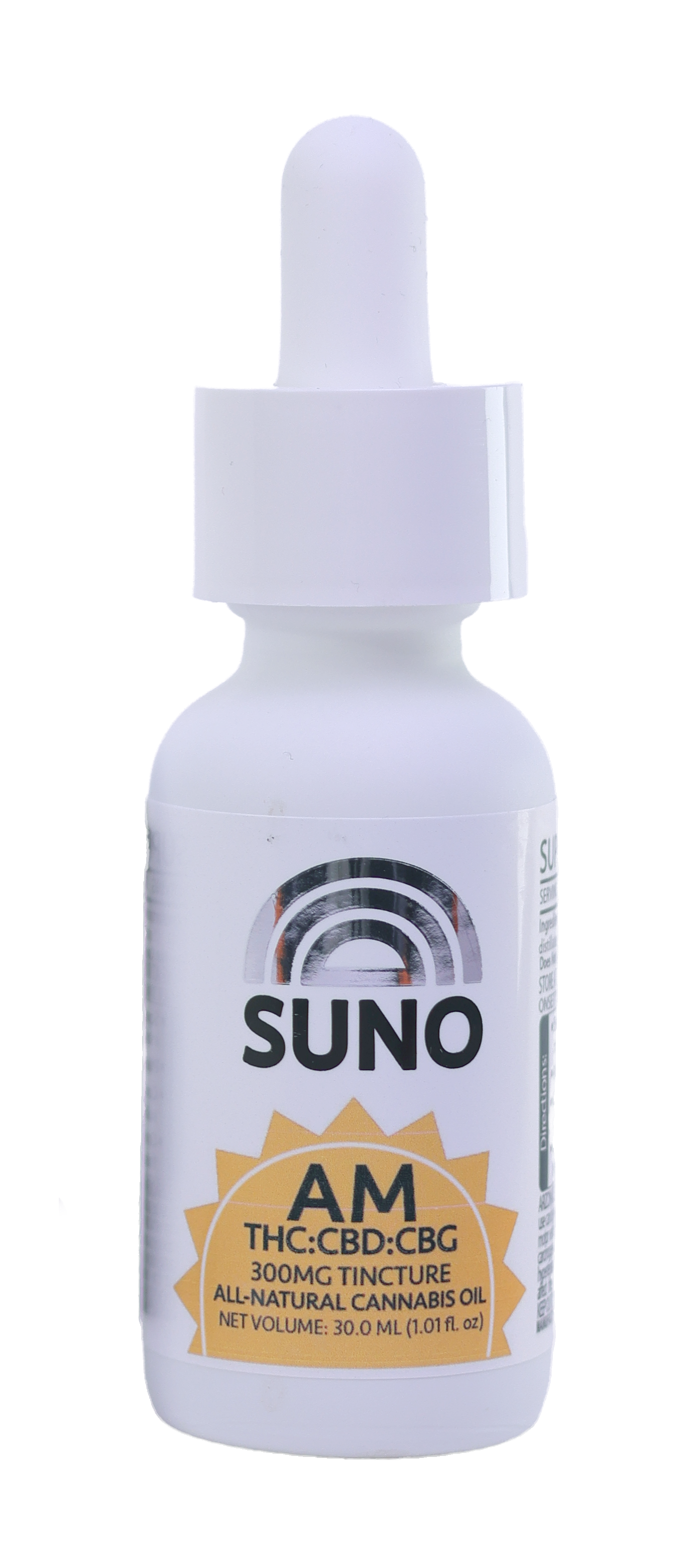 Photograph of product: SUNO AM Tincture 1:1:1 100mg TH-oui/100mg CBD/100mg CBG