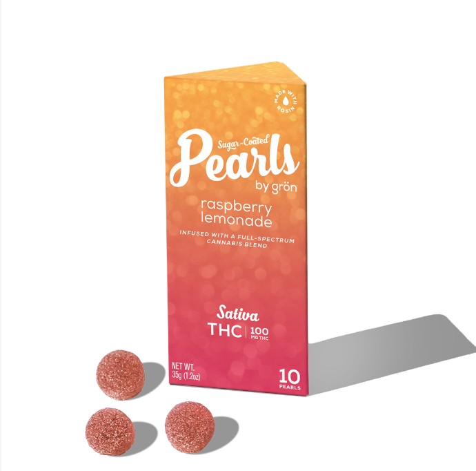 Photograph of product: [REC] Gron | Raspberry Lemonade Pearls | 100mg/10pk