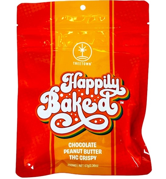 Photograph of product: Treetown Crispy Chocolate Peanut Butter 200mg