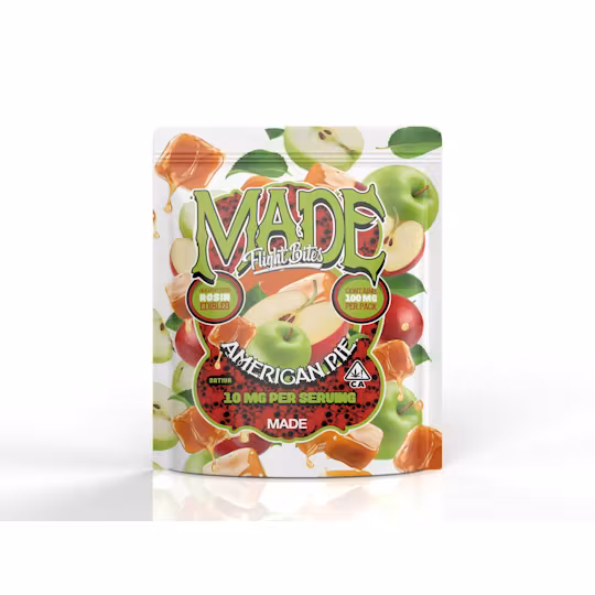 Photograph of product: AMERICAN PIE | FLIGHT BITES | 100MG | Oui'd