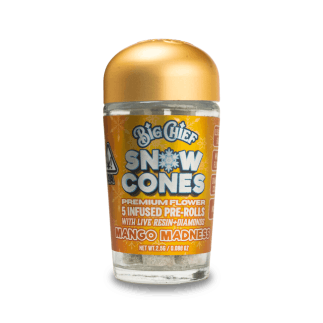 Photograph of product: Mango Madness | Snow Cones | 5pk Infused Pre-Rolls