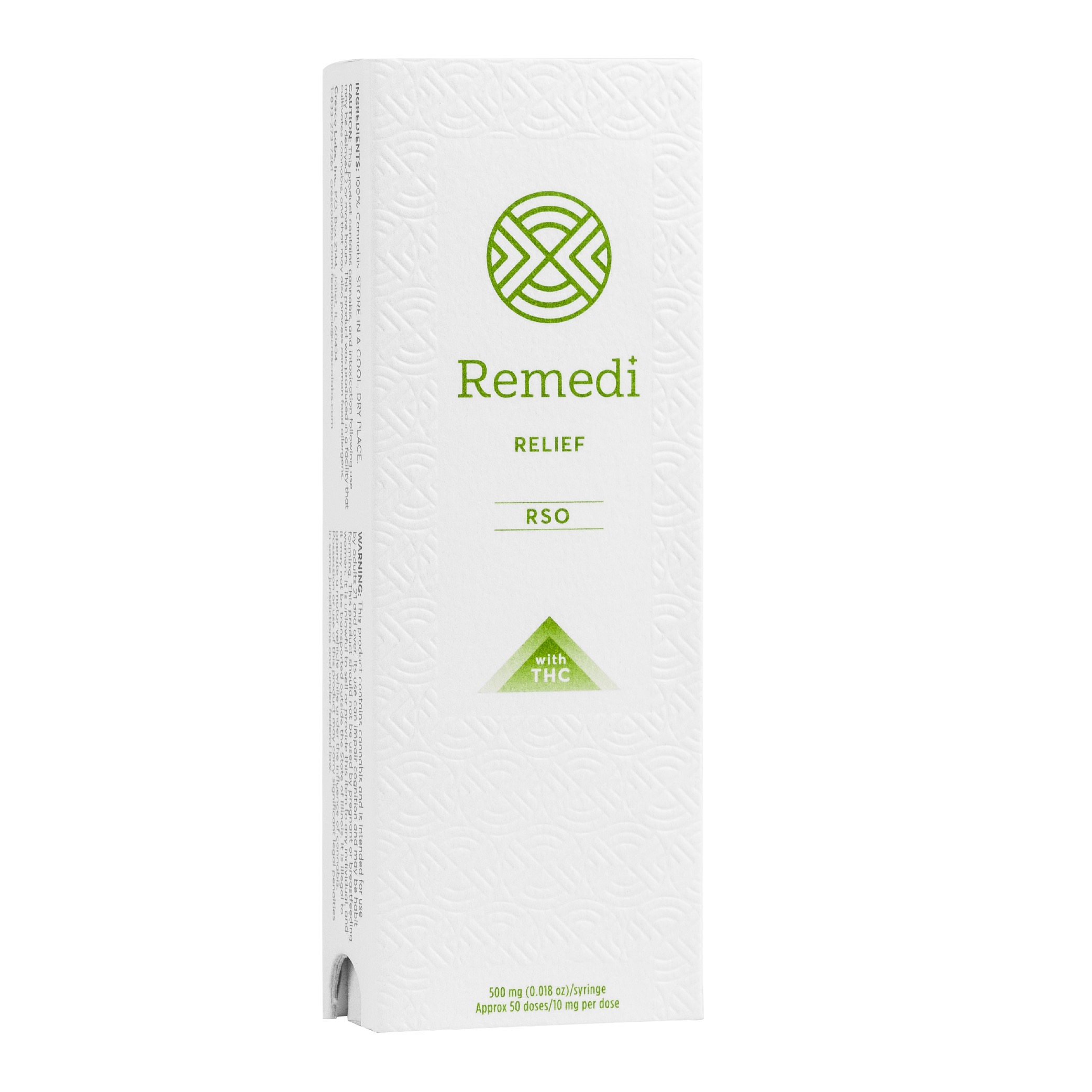 Photograph of product: Remedi | RSO Syringe | Relief
