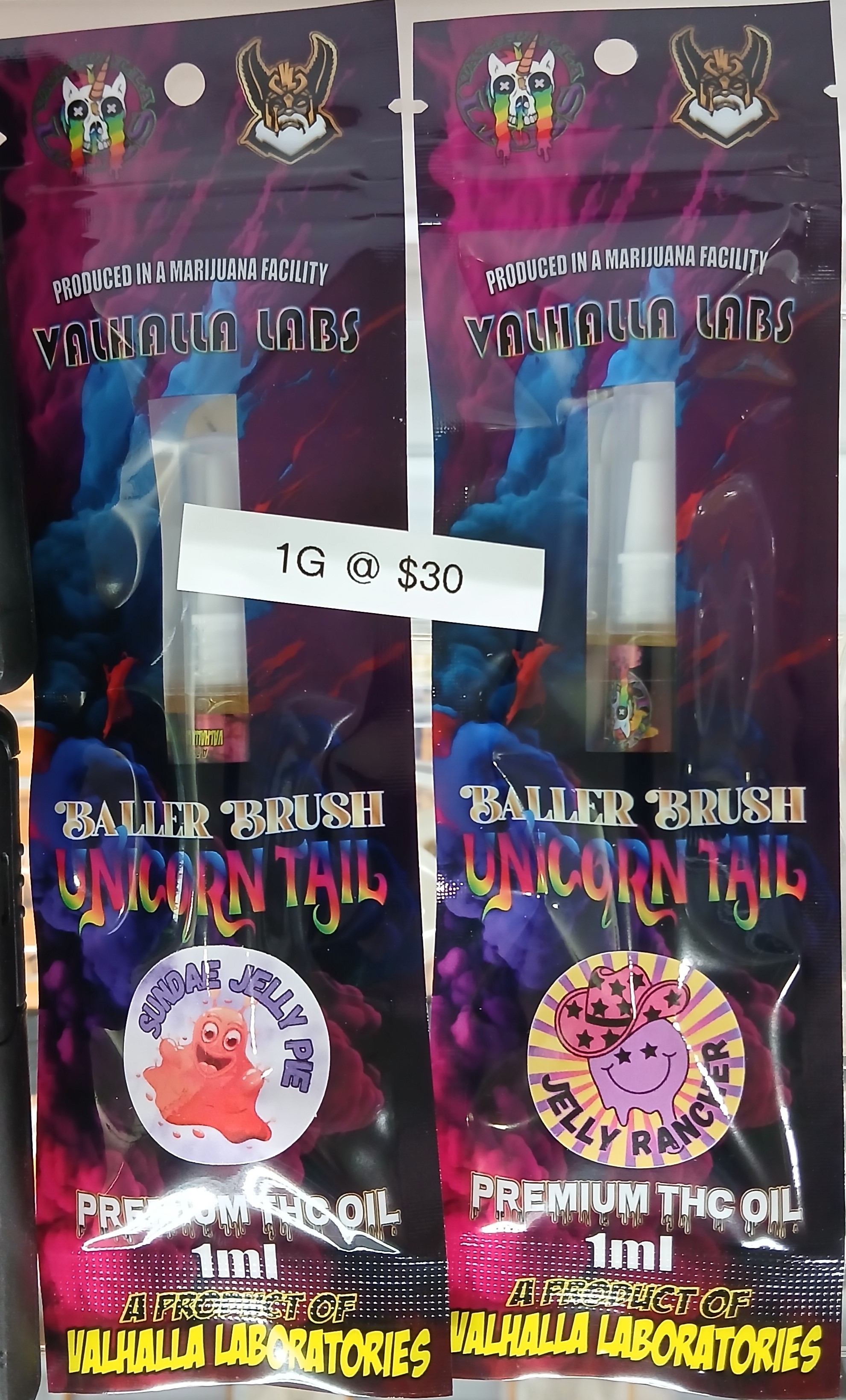 Photograph of product: Valhalla | Jelly Rancher | Live Resin Unicorn Tail Brush