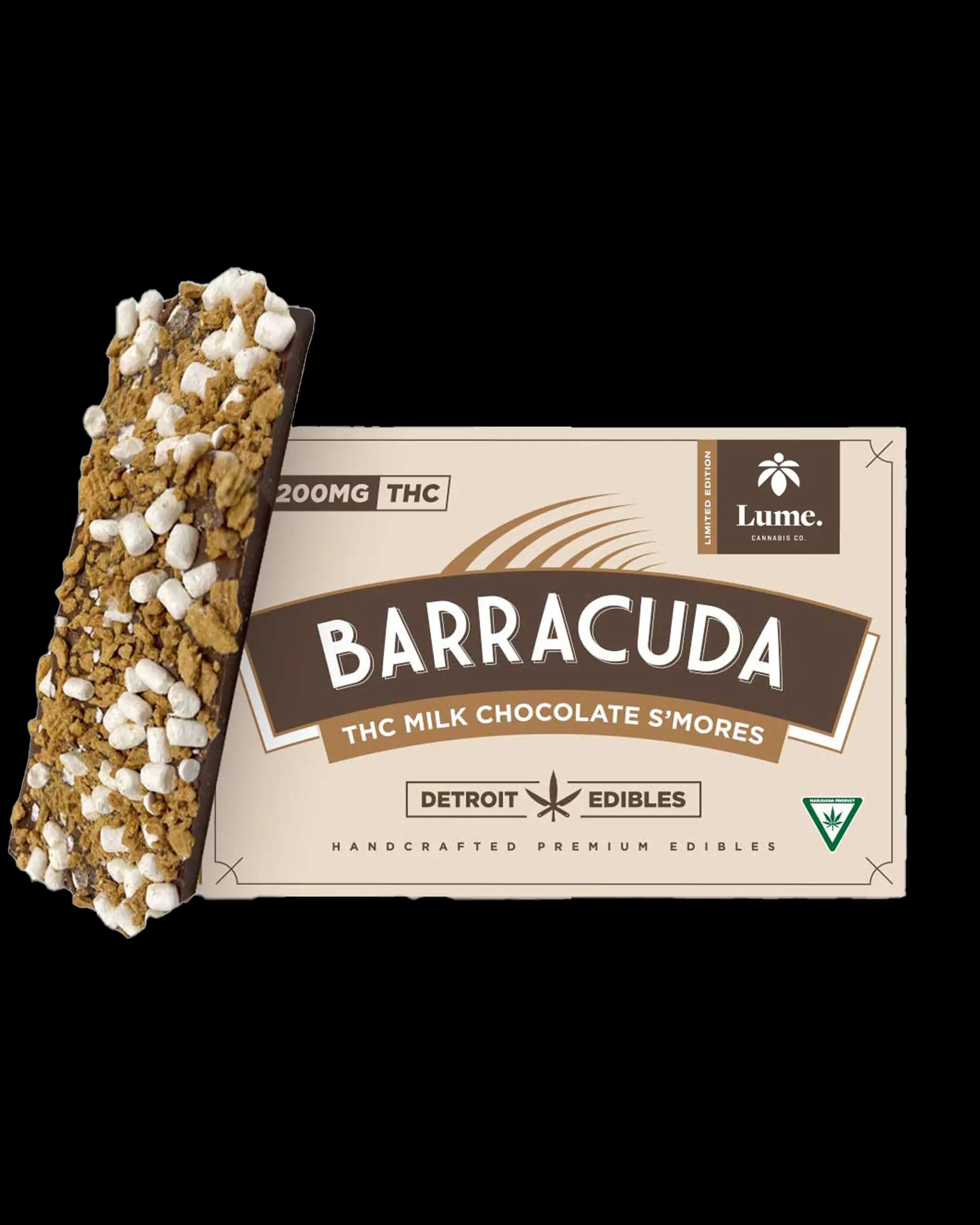 Photograph of product: BARRACUDA BAR | MILK CHOCOLATE SMORES BAR | 200MG