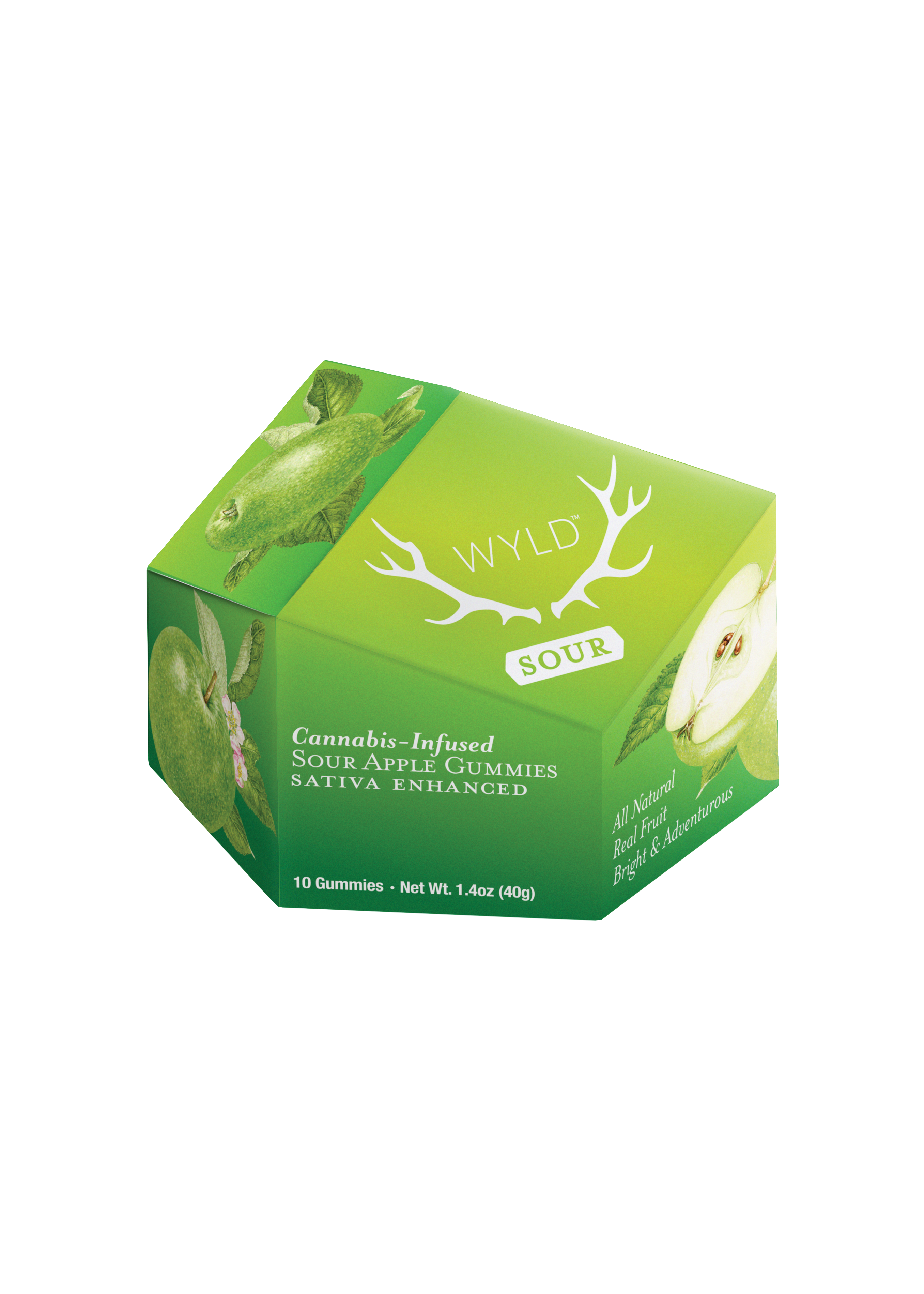 Photograph of product: Wyld | 100mg Gummy | Kiwi 1:1 TH-oui:TH-ouiV (Oui'd)