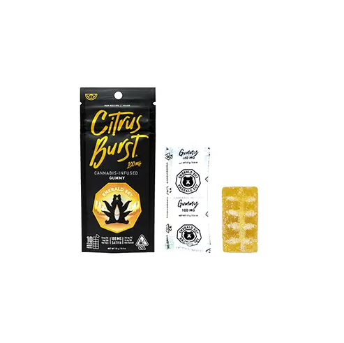 Photograph of product: Emerald Sky - Citrus Burst (Oui'd) Edible Gummy 100mg