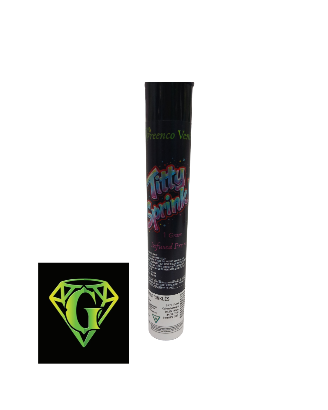 Photograph of product: GreenCo | Titty Sprinkles | 1g | Infused Pre Roll