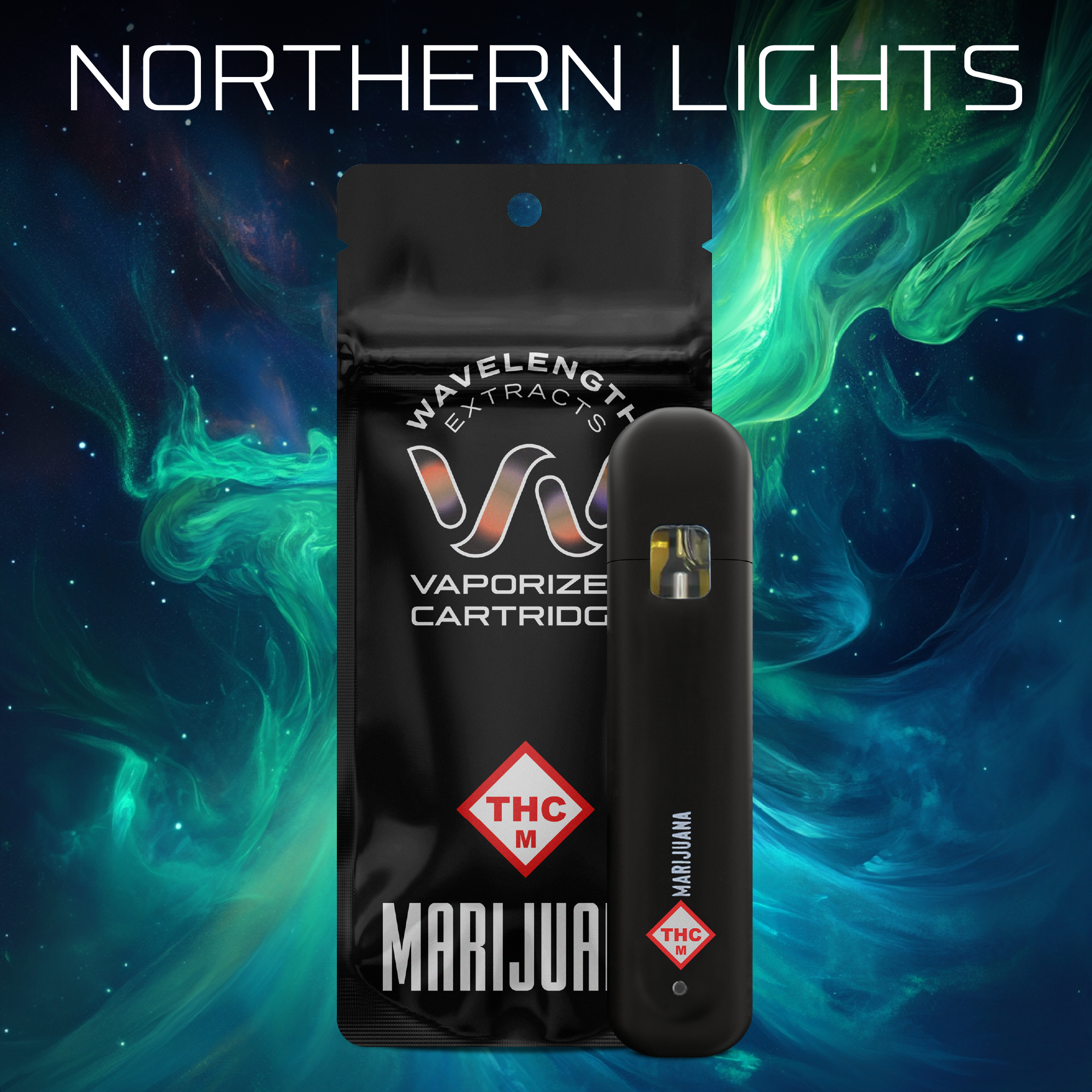 Photograph of product: WAVELENGTH - DISPOSABLE DISTILLATE - 1G - NORTHERN LIGHTS - Oui'd