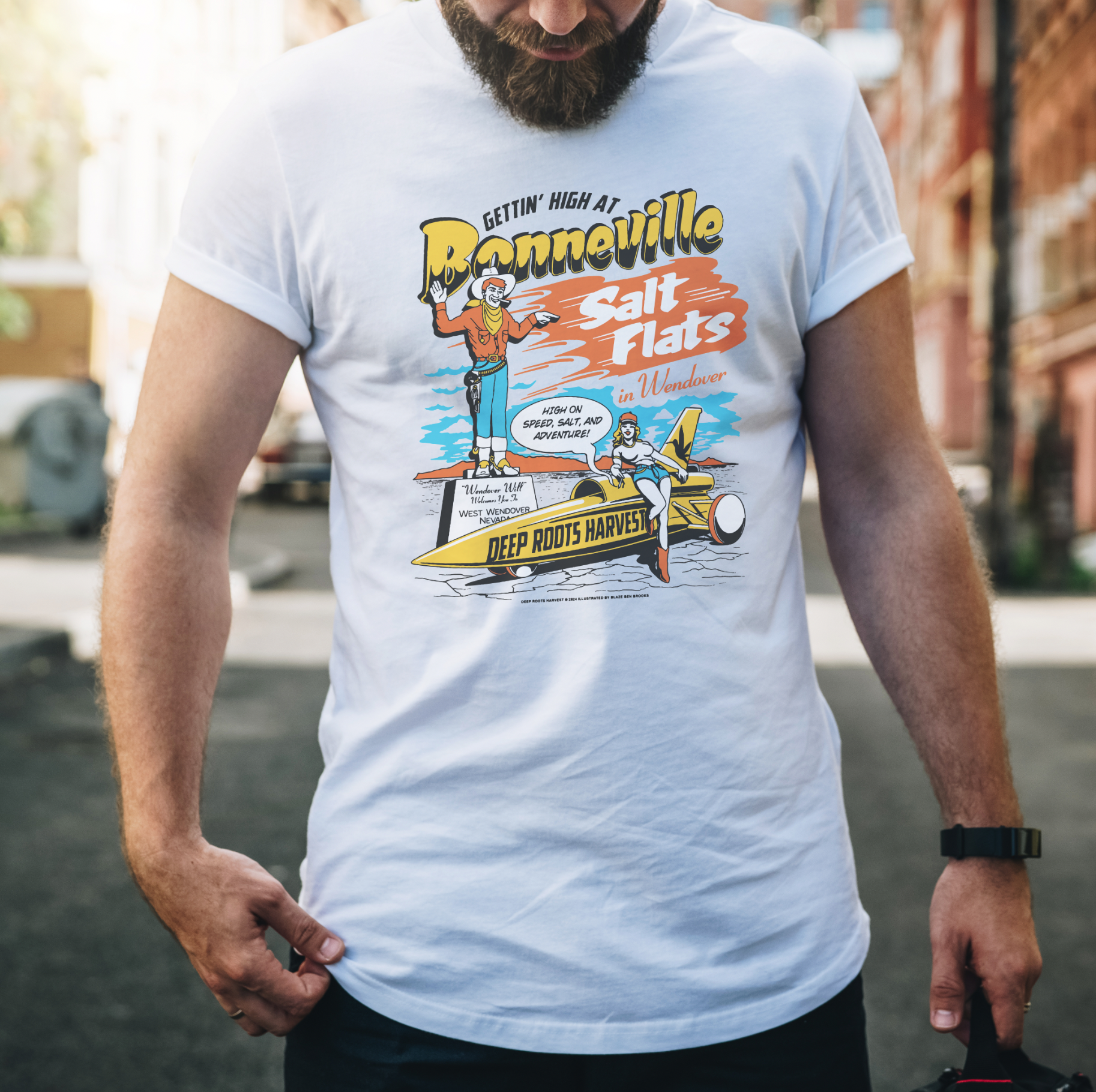 Photograph of product: Bonneville S/S White Tee - X-Large