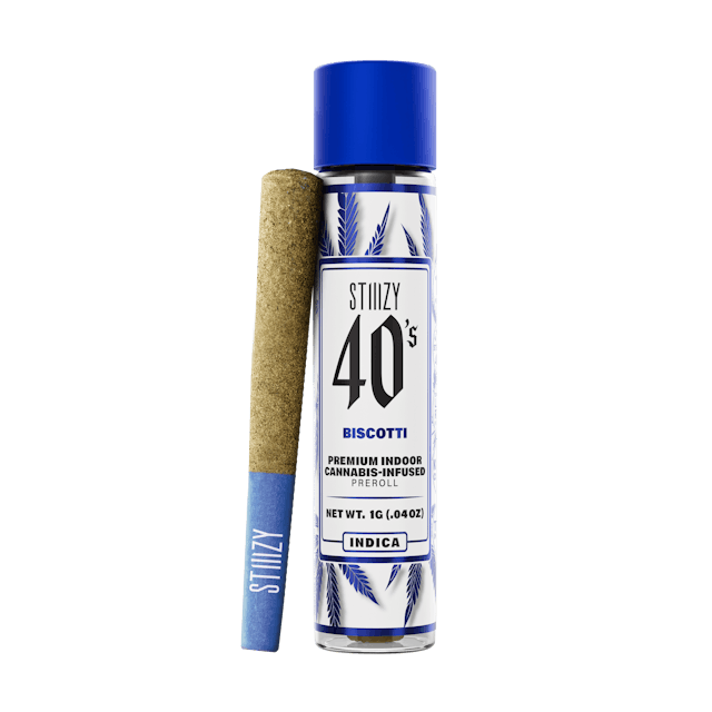 Photograph of product: BISCOTTI - 1G 40s INFUSED PREROLL - 