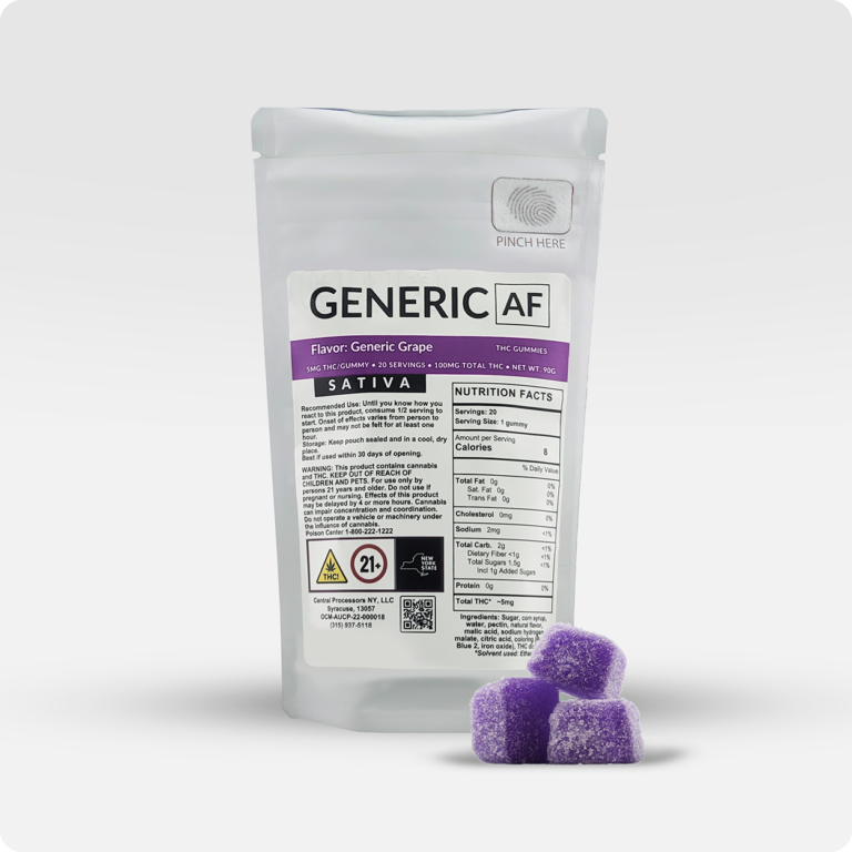 Photograph of Product: Generic AF - Generic Grape - 20ct Gummies