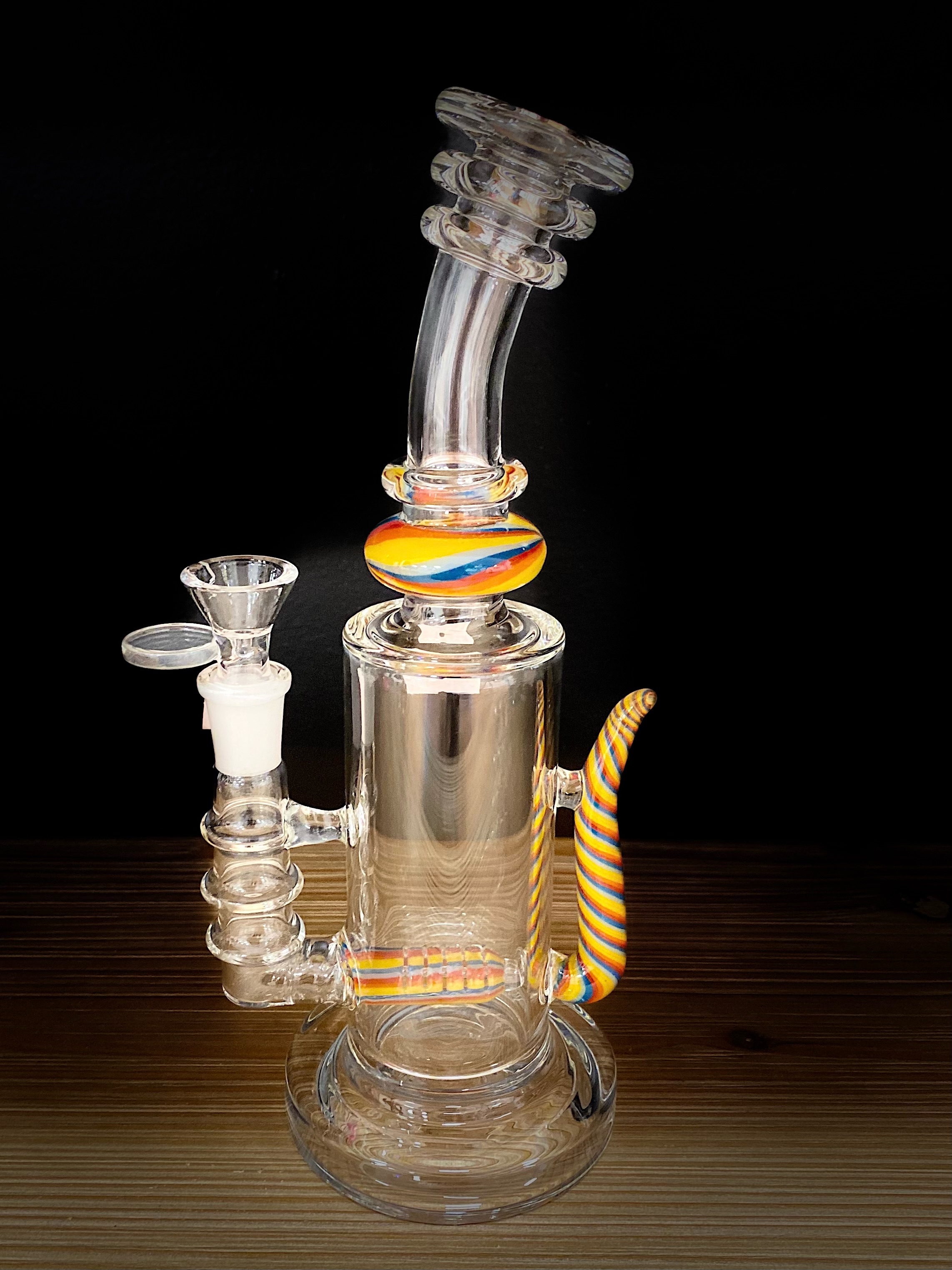 Photograph of product: Rainbow Accent Bong | 14mm 9" Matrix Bong