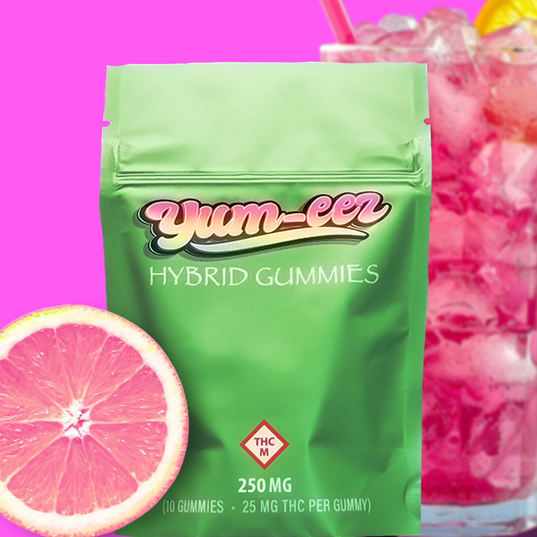 Photograph of product: YUM-EEZ - GUMMIES - 250MG - 10PK - SOUR PINK LEMONADE - HYBRID