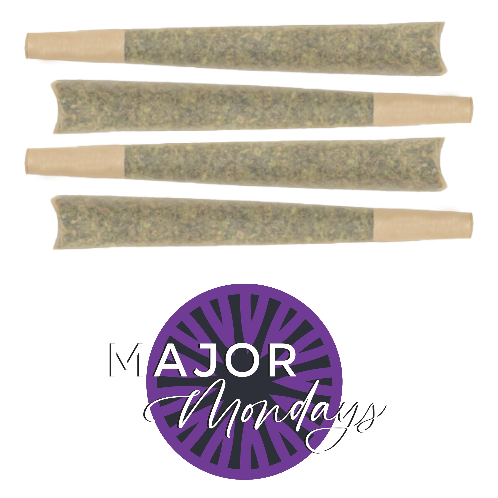 Photograph of product: 4PK PreRoll Unicorn Dino Meat - Major Mondays!