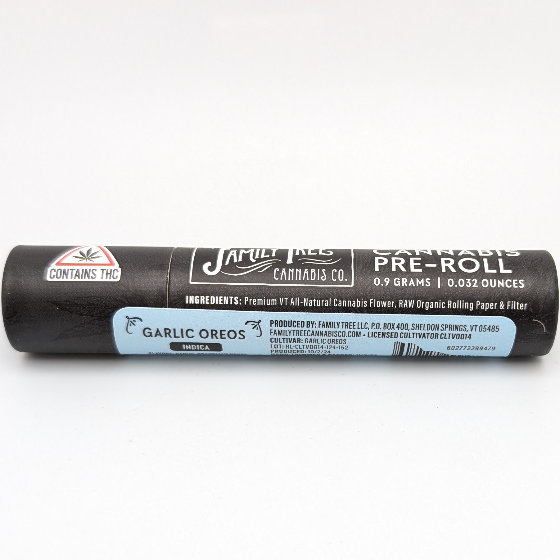 Photograph of Product: Garlic Oreos .9g Pre Roll