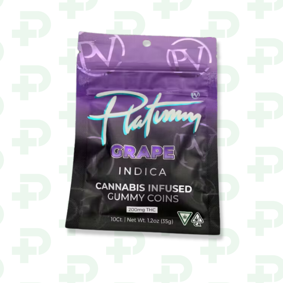 Photograph of product: PV Gummy Coins 200mg - Oui'd - Grape